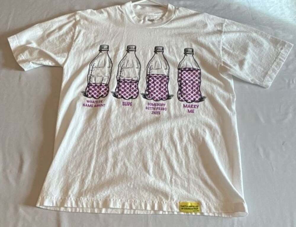 That's A Awful Lot Of Cough Syrup By Desto Dubb Baby Bottle T-Shirt White Size M
